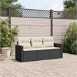 vidaXL 3 Piece Sofa Set in Black/White/Cream