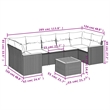 vidaXL 8 Piece Poly Rattan Patio Sofa Set in Beige