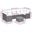 vidaXL 8 Piece Solid Acacia Wood Large Sofa Set in Gray