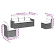 vidaXL Poly Rattan Sofa Set in Black