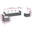 vidaXL 6 Piece Sofa Set in Gray