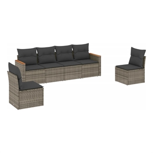 vidaXL 6 Piece Sofa Set in Gray