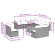 vidaXL 12 Piece Steel Large Sofa Set in Black