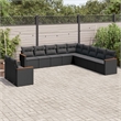 vidaXL 11 Piece Sofa Set in Black