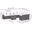 vidaXL 10 Piece Solid Acacia Wood Sofa Set in Beige