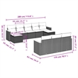 vidaXL 10 Piece Sofa Set in Gray/Beige