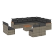 vidaXL Solid Acacia Wood Sofa Set in Gray