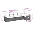 vidaXL 6 Piece Steel Sofa Set in Gray/Beige