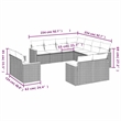 vidaXL 11 Piece Poly Rattan Sofa Set in Black