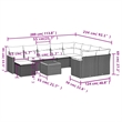 vidaXL 11 Piece Sofa Set in Black/White/Cream