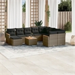 vidaXL 11 Piece Steel Sofa Set in Gray