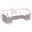 vidaXL 7 Piece Poly Rattan Patio Sofa Set