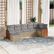 vidaXL 7 Piece Steel Sofa Set in Gray/Beige