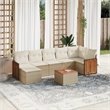 vidaXL 8 Piece Small Sofa Set in White/Cream/Beige