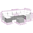 vidaXL 8 Piece Small Sofa Set in White/Cream/Beige
