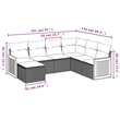 vidaXL 7 Piece Poly Rattan Sofa Set in Gray/Beige