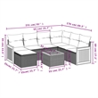 vidaXL Solid Acacia Wood Sofa Set in Black