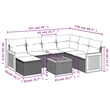 vidaXL 8 Piece Solid Acacia Wood Sofa Set in Gray