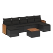 vidaXL 8 Piece Steel Sofa Set in Black