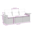 vidaXL 3 Piece Poly Rattan Sofa Set in Beige