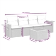 vidaXL 5 Piece Solid Acacia Wood Sofa Set in Gray