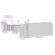 vidaXL 7 Piece Sofa Set in White/Cream/Beige