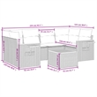 vidaXL 7 Piece Solid Acacia Wood Small Sofa Set in Gray