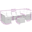 vidaXL 8 Piece Solid Acacia Wood Sofa Set in Cream/Beige