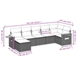 vidaXL 7 Piece Poly Rattan Sofa Set in Black