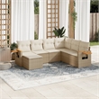 vidaXL Steel Sofa Set in Beige