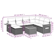 vidaXL 8 Piece Poly Rattan Sofa Set in Black