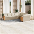 vidaXL 9 Piece Sofa Set in White/Cream/Beige