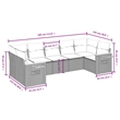 vidaXL 7 Piece Steel Sofa Set in Gray/Beige