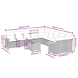 vidaXL 11 Piece Poly Rattan Sofa Set in Beige
