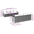 vidaXL 9 Piece Solid Acacia Wood Sofa Set in Gray