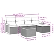 vidaXL 6 Piece Sofa Set in Gray/Beige