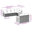 vidaXL Solid Acacia Wood Sofa Set in Gray