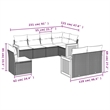 vidaXL 8 Piece Sofa Set in Gray