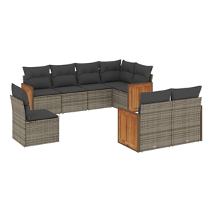 vidaXL 8 Piece Sofa Set in Gray