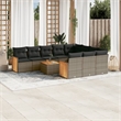 vidaXL 11 Piece Solid Acacia Wood Sofa Set in Gray