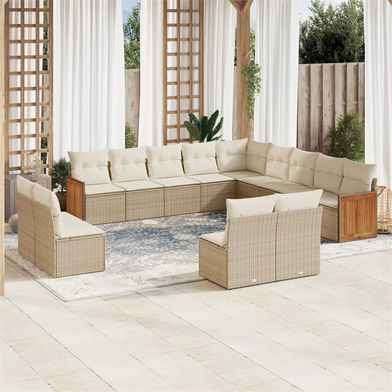 vidaXL Sofa Set in White/Cream/Beige