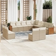 vidaXL Sofa Set in White/Cream/Beige