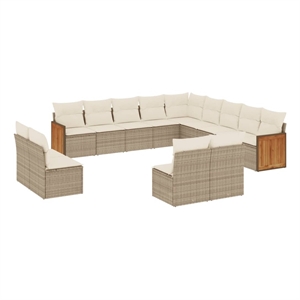 vidaXL Sofa Set in White/Cream/Beige