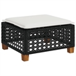 vidaXL 8 Piece Steel Sofa Set in Black/White/Cream