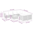 vidaXL 9 Piece Solid Acacia Wood Sofa Set in Beige