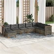 vidaXL 8 Piece Poly Rattan Small Sofa Set in Gray
