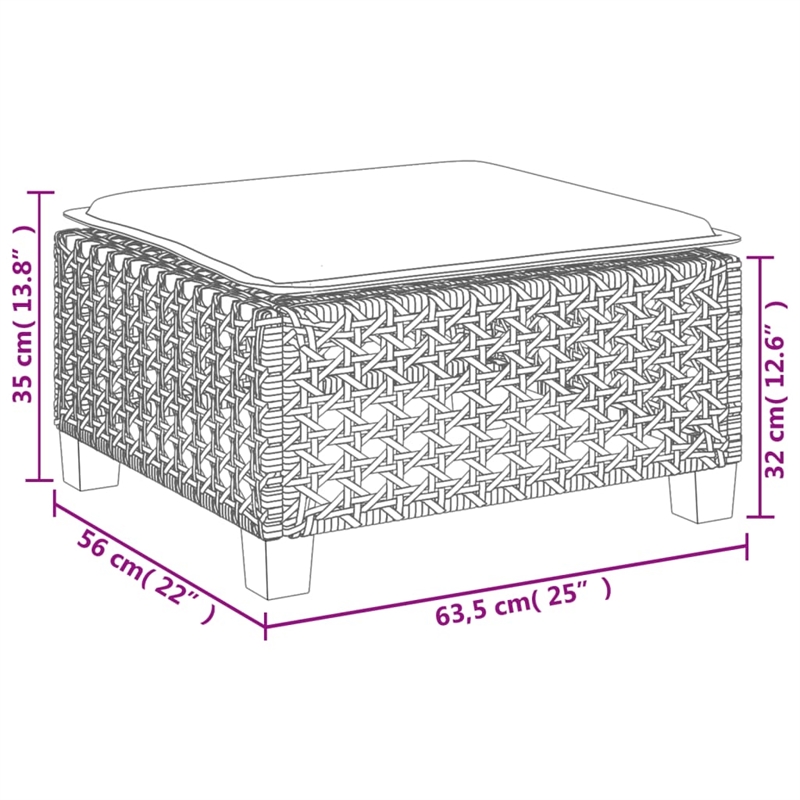 vidaXL 8 Piece Poly Rattan Small Sofa Set in Gray