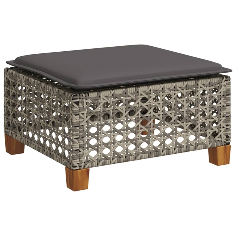 vidaXL 8 Piece Poly Rattan Small Sofa Set in Gray