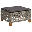 vidaXL 8 Piece Poly Rattan Small Sofa Set in Gray