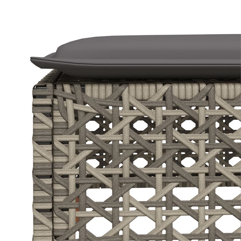 vidaXL 8 Piece Poly Rattan Small Sofa Set in Gray